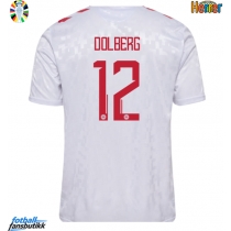 Danmark Kasper Dolberg #12 Bortedrakt EM 2024 Kortermet